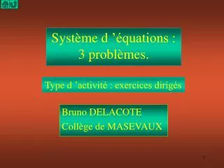 syst me d quations 3 probl mes