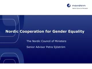 Nordic Cooperation for Gender Equality