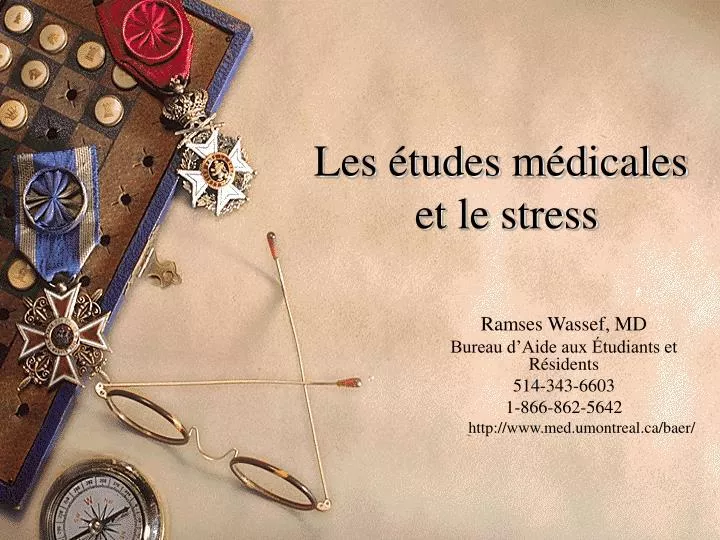 les tudes m dicales et le stress