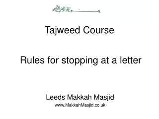 Tajweed Course