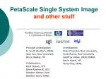 PetaScale Single System Image and Collaborative Research Project - slide 1