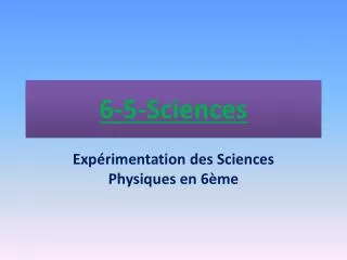 6 5 sciences
