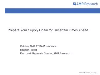 Prepare Your Supply Chain for Uncertain Times Ahead