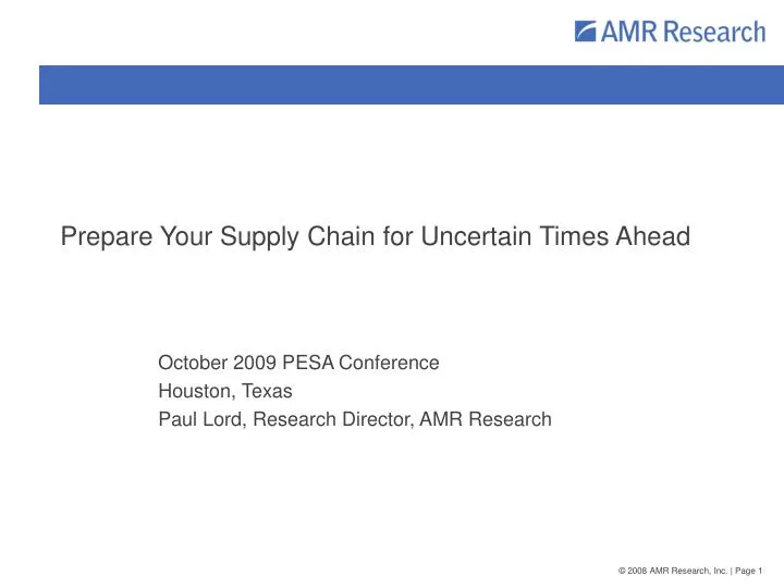 prepare your supply chain for uncertain times ahead