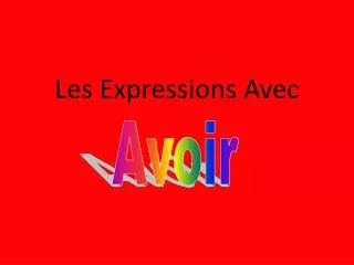 les expressions avec