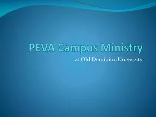 PEVA Campus Ministry