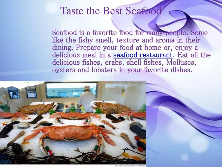 taste the best seafood