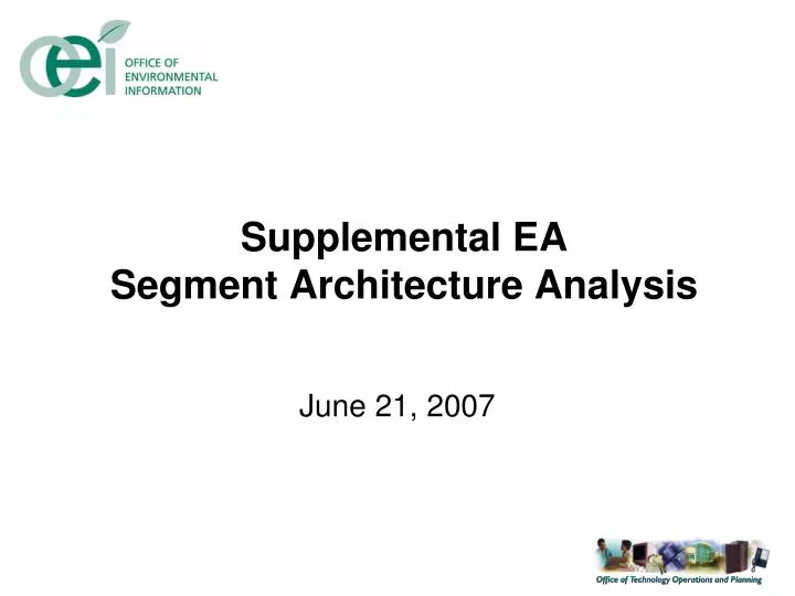 supplemental ea segment architecture analysis