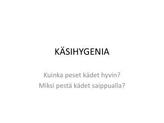 k sihygenia