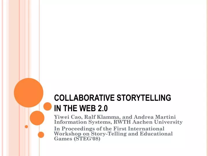 collaborative storytelling in the web 2 0