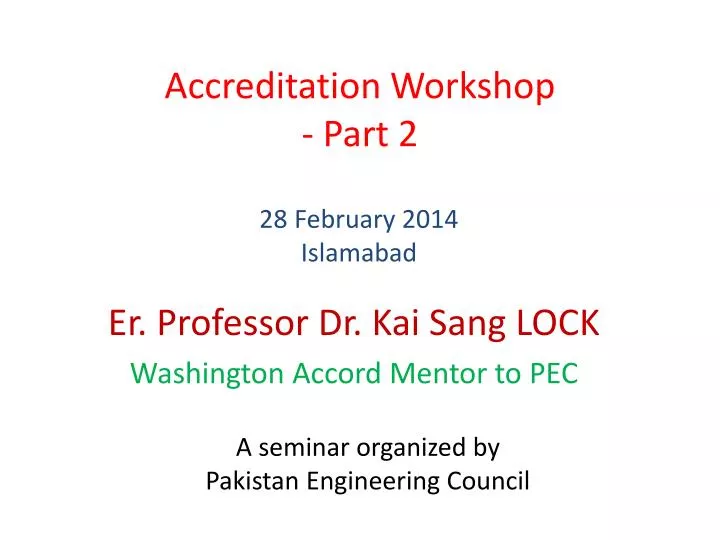 accreditation workshop part 2