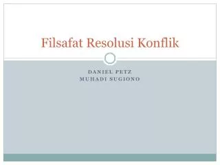 filsafat resolusi konflik