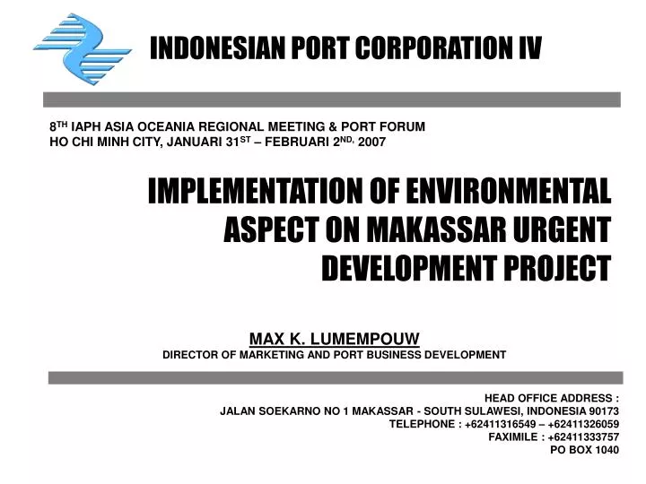 implementation of environmental aspect on makassar urgent development project