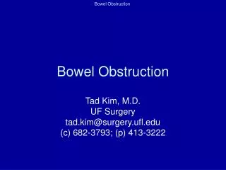 Bowel Obstruction