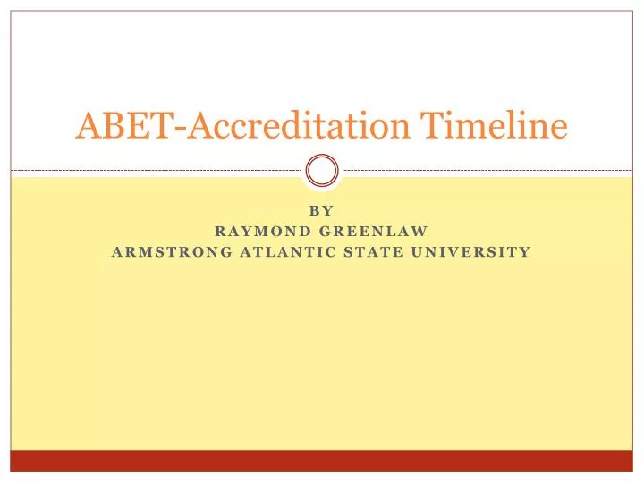 abet accreditation timeline