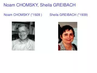 noam chomsky sheila greibach