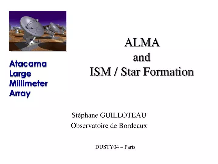 alma and ism star formation