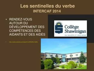 les sentinelles du verbe intercaf 2014