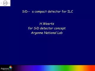 SiD-- a compact detector for ILC