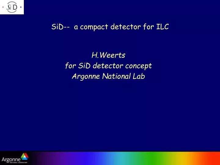 sid a compact detector for ilc