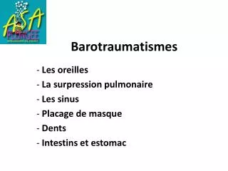 barotraumatismes