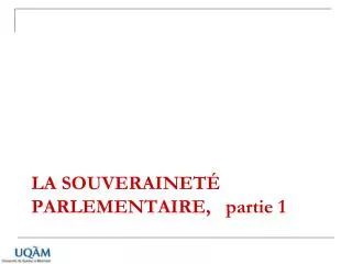 la souverainet parlementaire partie 1