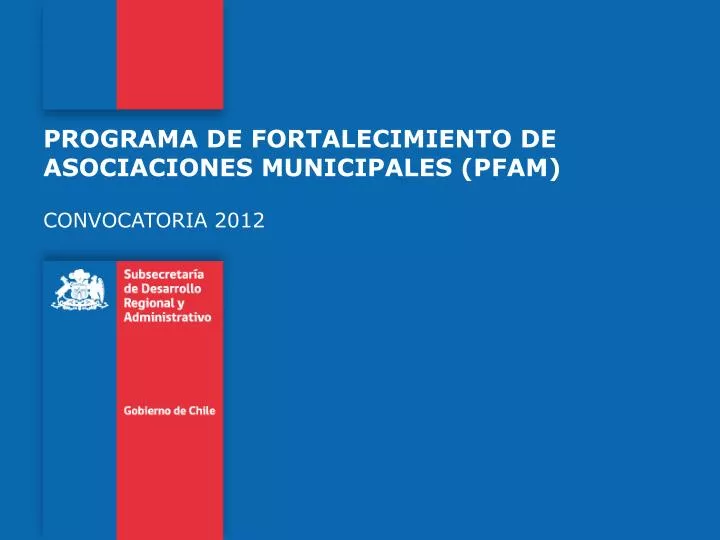 programa de fortalecimiento de asociaciones municipales pfam