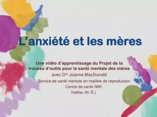 l anxi t et les m res