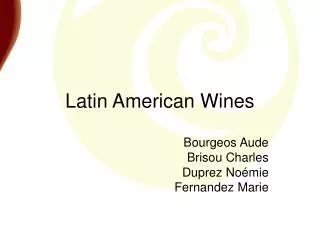 Latin American Wines
