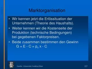 marktorganisation