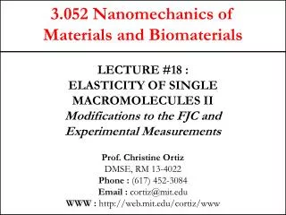 3.052 Nanomechanics of Materials and Biomaterials