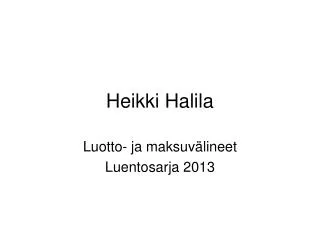 heikki halila