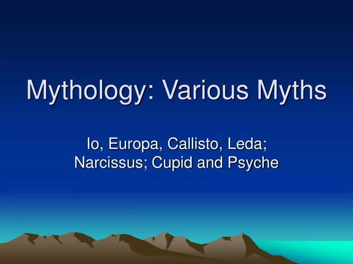 mythology various myths