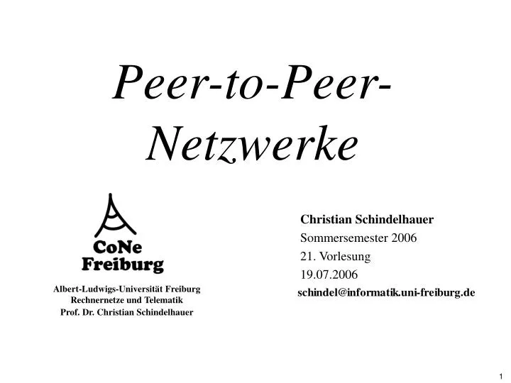 peer to peer netzwerke