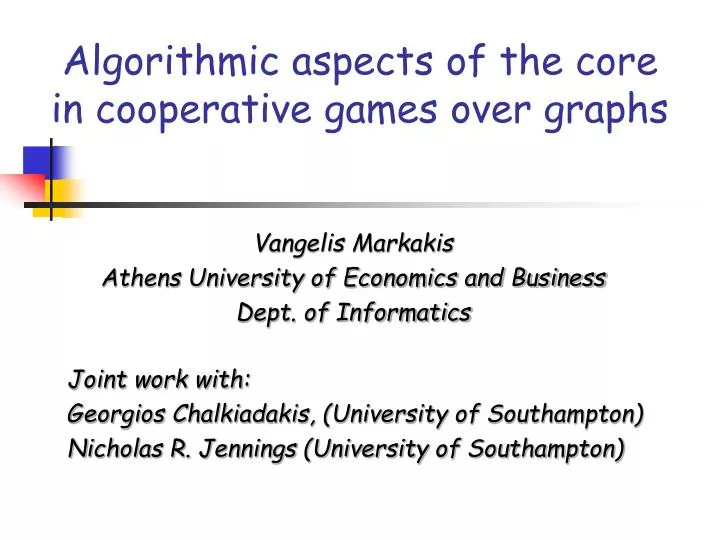 algorithmic aspects of the core in cooperative games over graphs