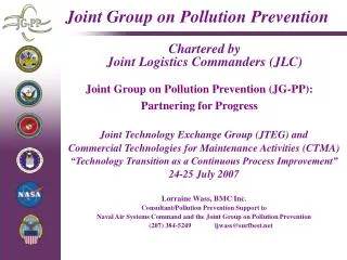 Joint Group on Pollution Prevention Chartered by Joint Logistics Commanders (JLC)