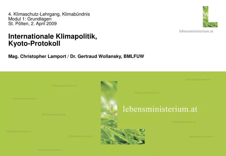 4 klimaschutz lehrgang klimab ndnis modul 1 grundlagen st p lten 2 april 2009