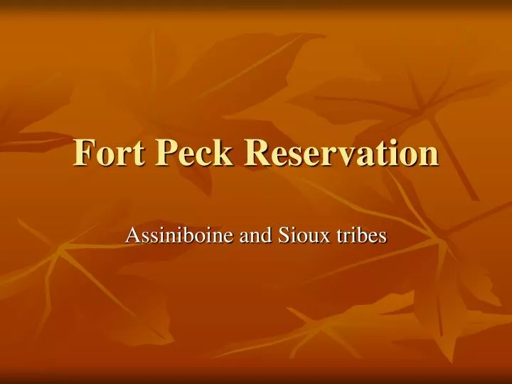 fort peck reservation