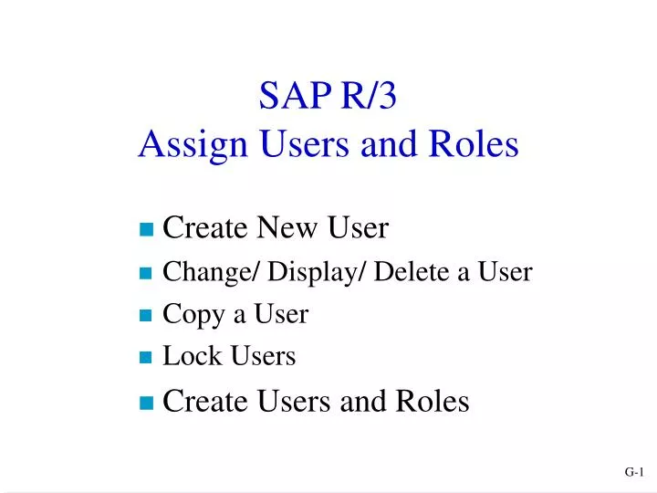 sap r 3 assign users and roles