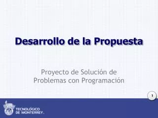 desarrollo de la propuesta