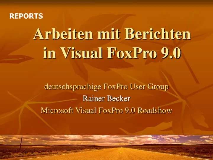 arbeiten mit berichten in visual foxpro 9 0