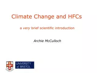 Climate Change and HFCs