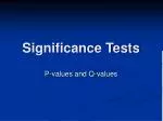 Significance Tests - slide 1