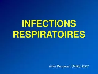 infections respiratoires
