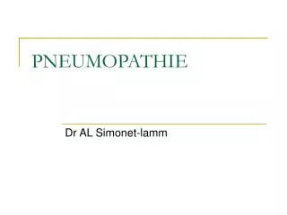 pneumopathie