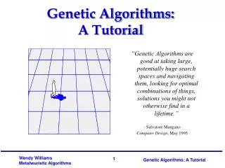 Genetic Algorithms: A Tutorial