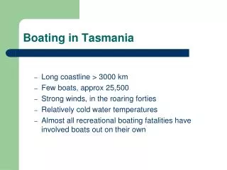 Boating in Tasmania
