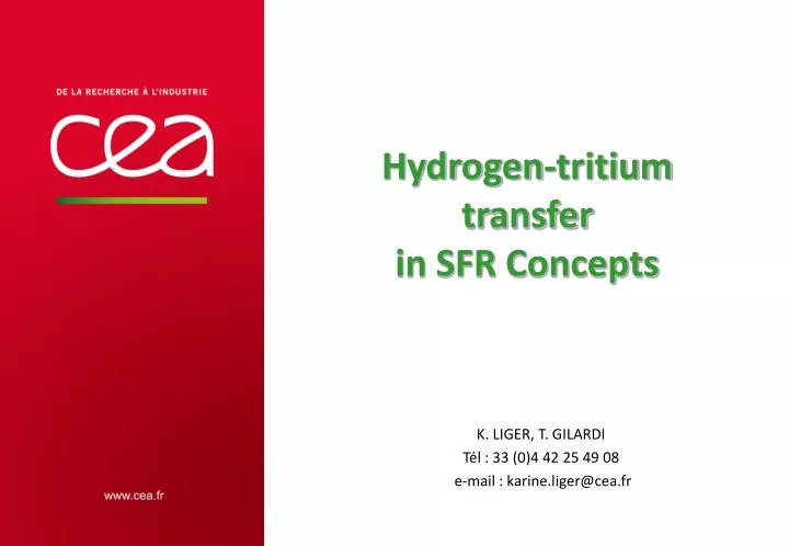 hydrogen tritium transfer in sfr concepts
