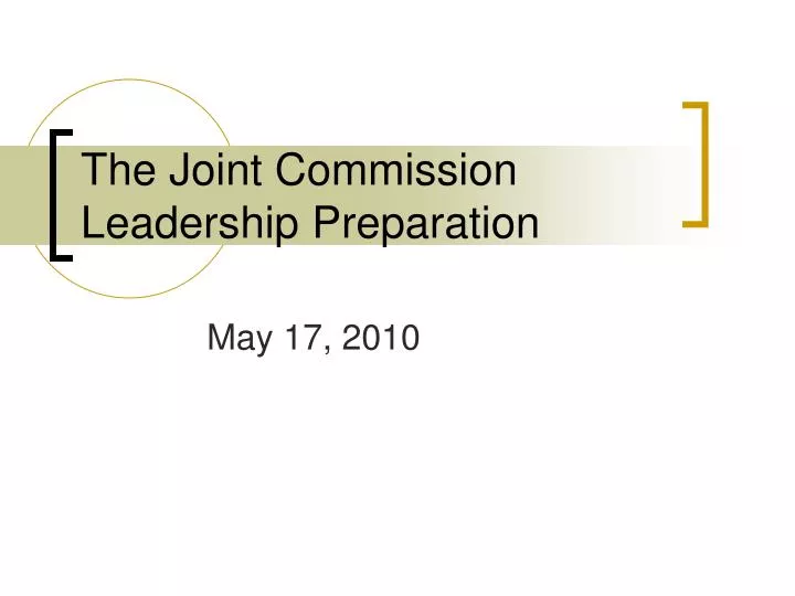 the joint commission leadership preparation