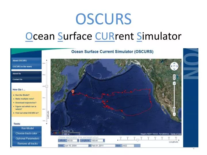 oscurs o cean s urface cur rent s imulator